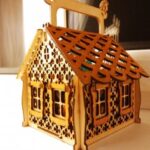 Laser Cut Christmas Candy House Free Vector