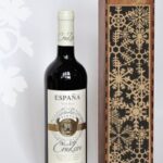 Laser Cut Decorative Wine Bottle Packaging Gift Boxes Free Vector