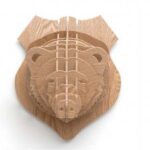 Bear Head 3D Puzzle Animal Head Wall Trophy Free Vector