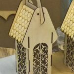 Laser Cut Wooden Box with Handle Free Vector