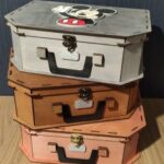 Laser Cut Wooden Suitcase Gift Box Free Vector
