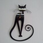 Laser Cut Cat Wall Clock Decor Free Vector
