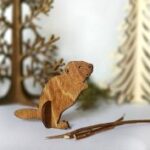 Beaver Wooden Animal Laser Cut CNC Template Free Vector