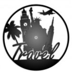 Laser Cut World Travel Vinyl Record Wall Clock Free Vector