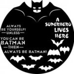 Batman Vinyl Clock Template Free Vector