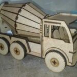 Laser Cut Concrete Truck Free Vector