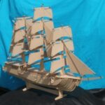 Laser Cut Retro Sailing Ship 3D Puzzle DXF File