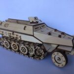 Laser Cut Armored Personnel Carrier APC 3D Model Wooden Toy Free Vector