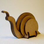 Laser Cut Wooden Snaill 3mm Free Vector