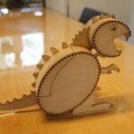 Laser Cut Wooden Box Dinosaur Template SVG File