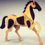 Laser Cut Wooden Toy Horse Free Vector
