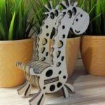 Laser Cut Giraffe Phone Stand DXF File