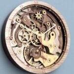 Laser Cut Layered Wood Clock Free Vector