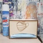Laser Cut Face Mask Dispenser With Lid Face Mask Storage Box Free Vector