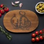 Laser Engraving Sailing Ship Drawing For Chopping Board Free Vector