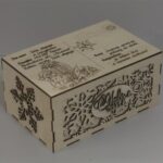 Laser Cut Christmas Decorative Candy Box Free Vector