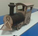 Laser-Cut Locomotive Wooden Toy DXF File