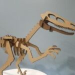 Laser Cut Velociraptor 3D Puzzle DXF File