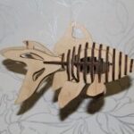 Fish 3D Puzzle Laser cut Pattern Free Vector