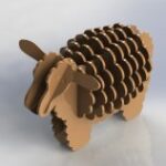 Sheep 3D Puzzle Pattern DXF File