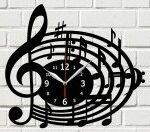 Melody Clock Laser Cut Free Vector