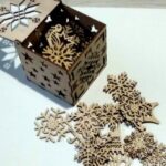 Laser Cut Snowflakes Christmas Tree Decoration Box Free Vector