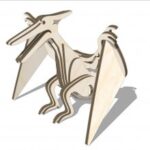 Laser Cut Wooden Pterodactyl Toy DXF File