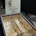 Laser Cut Wine Glass Box Stemware Gift Box Free Vector
