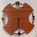 Laser Cut Contemporary Design Wall Clock Free Vector