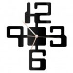 Laser Cut Large Numbers Modern Wall Clock Free Vector