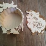 Laser Cut Bull New Year 2021 Gift Box New Years Eve Box Free Vector