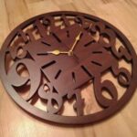 Laser Cut Unique Wooden Wall Clock Free Vector