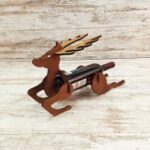Laser Cut Deer Wine Bottle Holder Free Vector