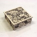 Laser Cut Carved Gift Box Decorative Treat Box DXF File