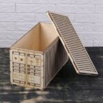 Laser Cut Shipping Container 3D Model Free Vector