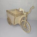 Laser Cut Wooden Bike Flower Stand Free Vector