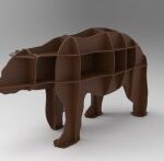 Laser Cut Bear Shelf CNC Plans DWG File