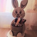 Laser Cut Rabbit Pen Holder Free Vector