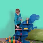 Laser Cut Dinosaur T-Rex Shelf Furniture CNC Plans DXF File