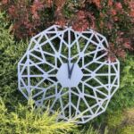Laser Cut Geometric Clock CNC Template Free Vector