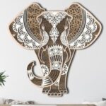 Laser Cut Elephant Multi Layer Mandala SVG File