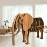 Laser Cut Elephant Shelf Free Vector