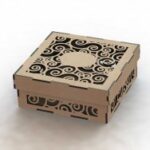 Laser Cut Wood Box Template DXF File