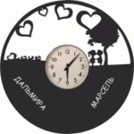 Love Vinyl Clock Free Vector