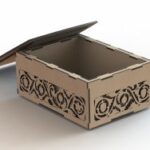 Box Decorated Double Wall Laser Cut Free Vector