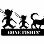2 Boys Fishing And Dog Gone Fishin dxf File