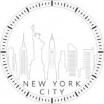 New York City Skyline Clock Laser Cut Template PDF File