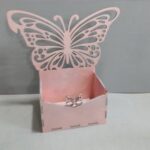 Laser Cut Box with Butterfly Free Vector