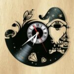 Laser Cut Gnome Wall Clock Vinyl Record Clock Free Vector