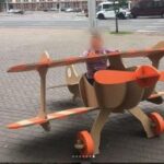 Laser Cut Wooden Airplane Play Sturcture Free Vector